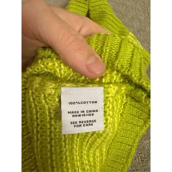 525 America Dark Light Green Knitted Sweater Tank Top Small - Picture 5 of 6